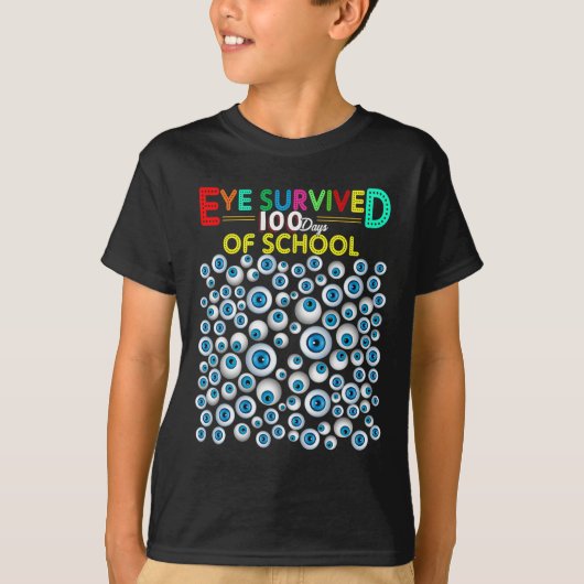 生き延び100日の学校先生児童 Tシャツ (正面)
