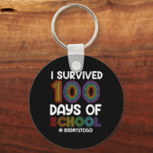 生き延び100日の学校80日行く先生 キーホルダー (正面)