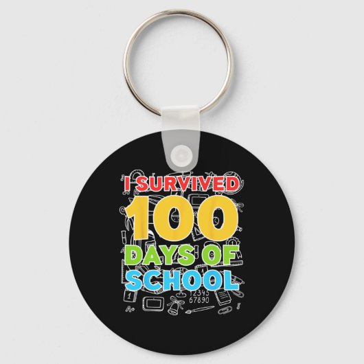 生き延び100日満悦100日目 キーホルダー (正面)