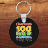 生き延び100日満悦100日目 キーホルダー (正面)