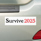生き延び 2025 バンパーステッカー (車上)