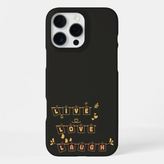 生き愛の笑い可愛いノート iPhoneケース (裏面)