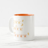 生き愛の笑い可愛いノートMUG ツートーンマグカップ (正面左)