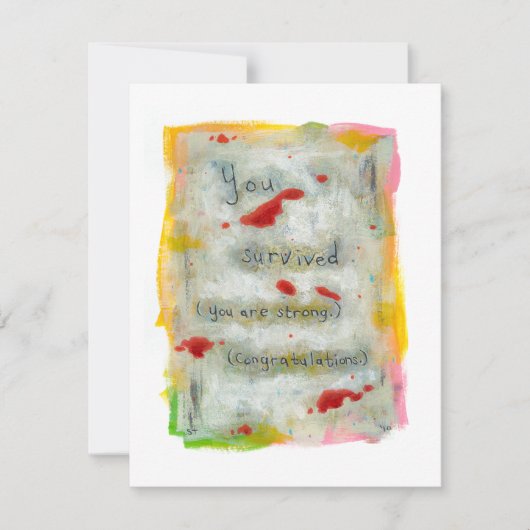 生き残った人々の回復癒しは、芸術的外傷病を願う 招待状 (正面)