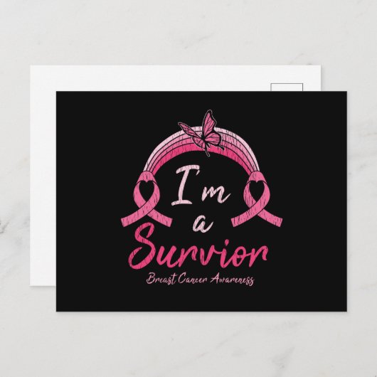 生き残った戦士の乳がん認識度 ポストカード (正面/裏面)