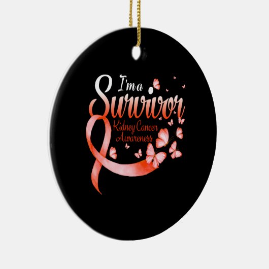 生き残った腎臓がん認知症の蝶 セラミックオーナメント (右)