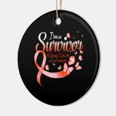 生き残った腎臓がん認知症の蝶 セラミックオーナメント (左)