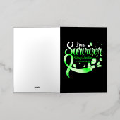 生き残った腎臓の提供認識度蝶 箔グリーティングカード (外側レイダウン)