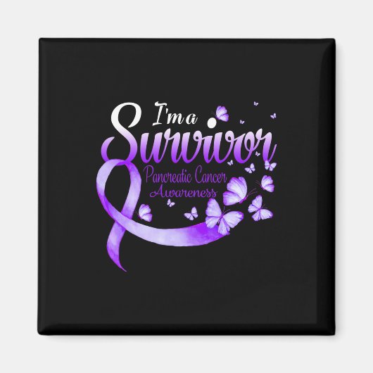 生き残った膵臓がん認識度 マグネット (正面)