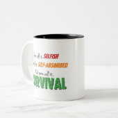 生き残りと呼ぶ人もいる ツートーンマグカップ (正面左)