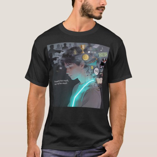 生き残ることと情熱のはざまで - 精神的混乱 Tシャツ (正面)