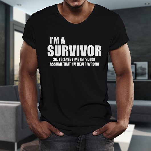 生き残る者 人生の引用文 いろいろな色のTシャツ Tシャツ