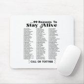 生き残る99の理由のリスト – Mental Health A マウスパッド (マウス)