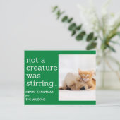 生き物が生き生きとしたフォトクリスマスを感じさせるものではなかった ポストカード (スタンド正面)