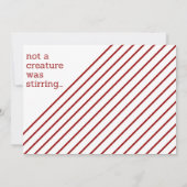 生き物が赤い写真のクリスマスをかき混ぜていなかった 案内状 (裏面)