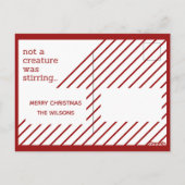 生き物が赤い写真のクリスマスを動かしていなかった ポストカード (裏面)