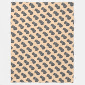 生き物のよ絵画うなポートレートの黒いラブラドール犬 フリースブランケット (正面)