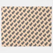 生き物のよ絵画うなポートレートの黒いラブラドール犬 フリースブランケット (正面(横))