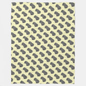 生き物のよ絵画うなポートレートの黒いラブラドール犬 フリースブランケット (正面)