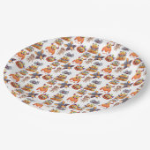 生き物のハロウィン間抜けの集まり ペーパープレート (アングル)