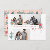 生き物は一人として休暇を過ごしていな図解入りの、写真付きのかった 招待状 (正面/裏面)