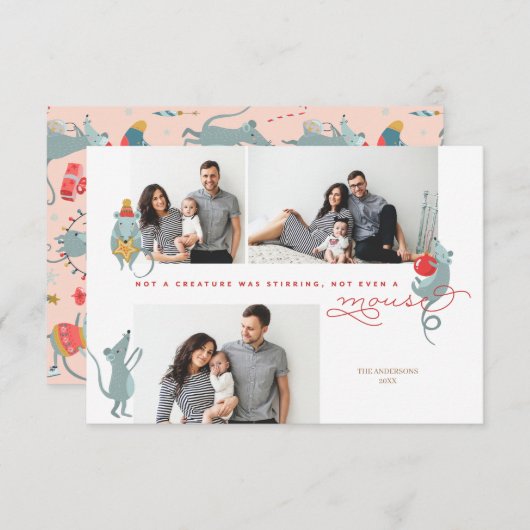 生き物は一人として休暇を過ごしていな図解入りの、写真付きのかった 招待状 (正面/裏面)