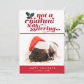 生き物は一匹も動かなかった |ペットのクリスマスフォト シーズンカード (スタンド正面)