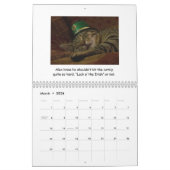 生き物は、ユーモアのあるな動物のカレンダーひび持ち上げます カレンダー (3月 2026)