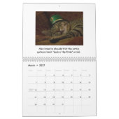 生き物は、ユーモアのあるな動物のカレンダーひび持ち上げます カレンダー (3月 2027)