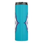 生き物熱タンブル付き青と白マンデル タンブラー (裏面)