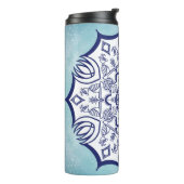 生き物熱タンブル付き青と白マンデル タンブラー (回転左)