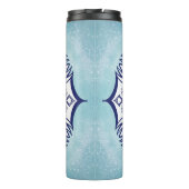生き物熱タンブル付き青と白マンデル タンブラー (裏面)