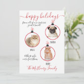 生き物素晴らしと小さな写真ペットのクリスマスカード セーブザデート (スタンド正面)