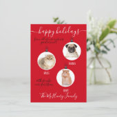 生き物素晴らしと小さな写真ペットのクリスマスカード セーブザデート (スタンド正面)