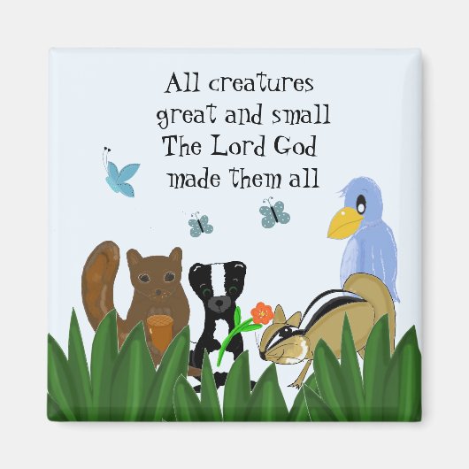 生き物素晴らしと小 マグネット (正面)