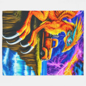 生き物芸術 フリースブランケット (正面(横))