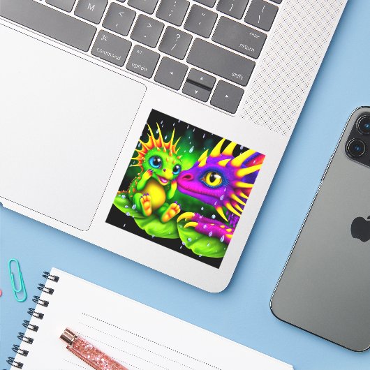 生き物 シール (ノートパソコンとiPhone)