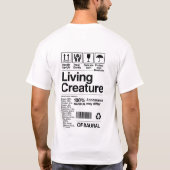 生き物 Tシャツ (裏面)