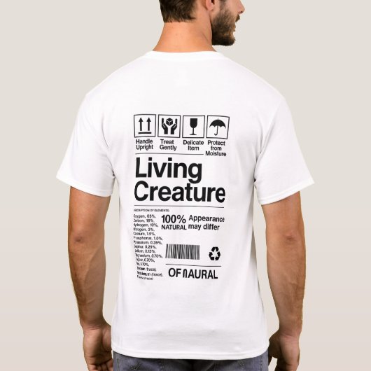 生き物 Tシャツ (裏面)