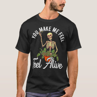 生き生きさせてくれる 植物 スケルトン ガーデナー Tシャツ