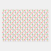 生き生きとしたカラフルおもしろい幾何学的パターン ラッピングペーパーシート (正面3)