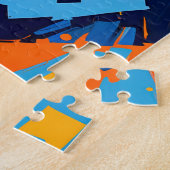 生き生きとしたキュビスト絵を描キャット ジグソーパズル (側面)