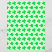 生き生きとしたグリーンシャムロックパターンスクラップブック紙 (裏面)