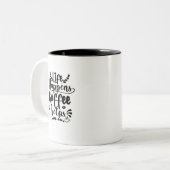 生き生きとしたコーヒ救済ーマグ ツートーンマグカップ (正面左)