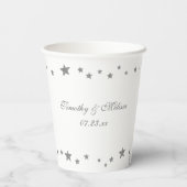 生き生きとしたシルバースター紙カップ結婚式など 紙コップ (裏面)