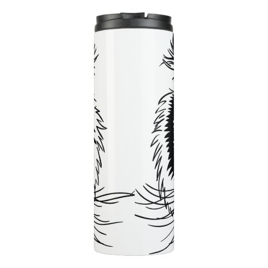 生き生きとしたトラ威厳のある:野生生物イラストレーション。 タンブラー (裏面)