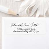 生き生きとしたフォント書道台本差出人住所 ラベル (インサイチュ)