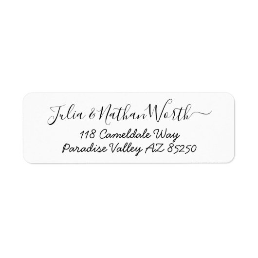 生き生きとしたフォント書道台本差出人住所 ラベル (正面)