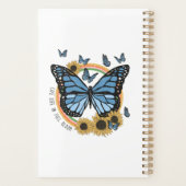 生き生きとしたフル開花蝶ひまわり年 プランナー手帳 (裏面)