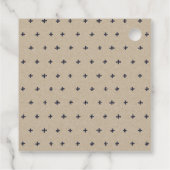 生き生きとしたブルーフローラ木製リース結婚ズモノグラム フェイバータグ (裏面)